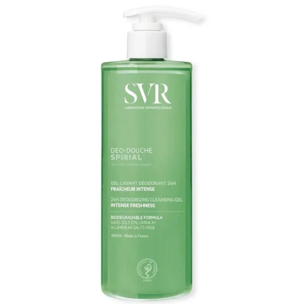 SVR Spirial Deo-douche Cleansing Gel - 400ml | اس في ار غسول جل 2 في 1 - 400 مل