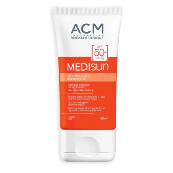 ACM Medisun Mattifying Gel SPF50 - 40ml | اي سي ام جل واقي شمسي بتأثير مطفي spf50 - 40 مل